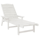 Sun Lounger Reclining 3 pcs White Polyethylene 3335854