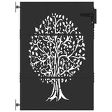 Garden Gate with Lock Black 85 x 150 cm Powder-coated steel 42015861