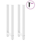 Bar Table Legs White 2 pcs 50x cm Steel 4013353