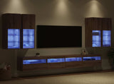 TV Wall Cabinet Set with LED Lights with LED 7 pcs Artisan oak 3402795