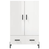 Highboard High Gloss White 69.5x31x115 cm Engineered Wood 828246