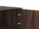 Highboard Brown Oak 35.5x35x106.5 cm Engineered Wood and Metal 849068