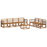 Outdoor Sofa Set 8 pcs Natural Solid Acacia Wood 3366122