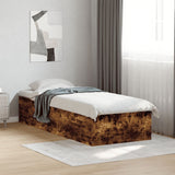 Bed Frame without Mattress Smoked Oak 90x190 cm Single 3281067