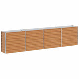 Garden Raised Bed Light Brown 320 x 40 x 77 cm Galvanised Steel 42017332