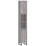 3 Piece Bathroom Cabinet Set Grey Sonoma Engineered Wood 3187803