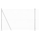 Welded Wire Fence with Concrete Base 10 x 1.5 m Silver Mesh 3352296
