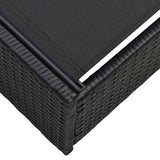 Sun Lounger Reclining Black 200.5 x 70 x 75 cm Poly Rattan 42004125
