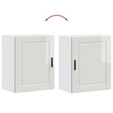 Kitchen Wall Cabinets 2 pcs Porto High Gloss White Engineered Wood 854042