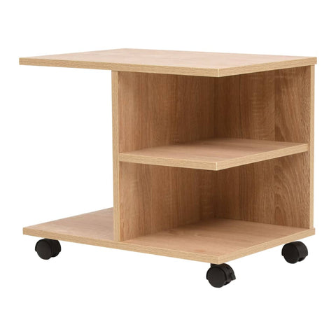 Rolling Shelf 50x35x42 cm Oak 245723