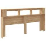 LED Headboard Sonoma Oak 200 cm Engineered Wood 837367