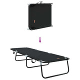 Folding Sun Lounger 2 pcs Black 188 x 57 x 86.5 cm Polyester 42003147