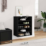 Shoe Cabinet Black 60x35x70 cm Engineered Wood 808937