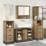 Bathroom Furniture Set 3 pcs Artisan Oak Engineered Wood 3402570