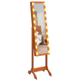 Free-Standing Mirror with LED 34x37x146 cm 351768