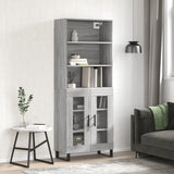Highboard Grey Sonoma 69.5x34x180 cm Engineered Wood 3189347