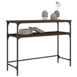 Console Table Brown Oak 100x35.5x75 cm Engineered Wood 834049