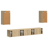 TV Cabinet Set Wall-mounted 5 pcs Sonoma Oak Engineered Wood 3409071