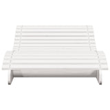 Sun Lounger White 205x80x31.5 cm Solid Wood Pine 832585