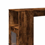Bar Table with Racks Smoked Oak 101x40x103.5 cm Engineered Wood 854368