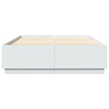 ZNTS Bed Frame White 150x200 cm King Size Engineered Wood 3209695