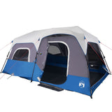 Family Tent with LED 9-Person Light Blue Quick Release 94310