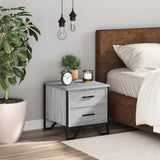 Bedside Cabinet Grey Sonoma 40x41x40 cm Engineered Wood 848510