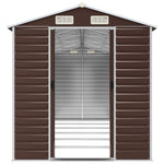 Garden Shed Brown 191x555x198 cm Galvanised Steel 3188269