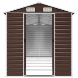 Garden Shed Brown 191x555x198 cm Galvanised Steel 3188269