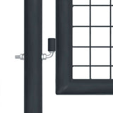 Mesh Garden Gate Galvanised Steel 400x100 cm Grey 145777