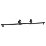 Sliding Door Hardware Kit 183 cm Steel Black 4009728