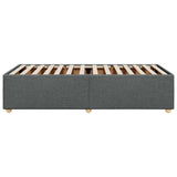 ZNTS Bed Frame without Mattress Dark Grey Single Fabric 3284764