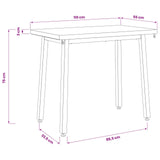 110 x 55 x 75 cm Solid Acacia Wood Natural and Coffee 937582