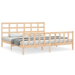 ZNTS Bed Frame without Mattress Solid Wood Pine 3192116