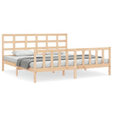 ZNTS Bed Frame without Mattress Solid Wood Pine 3192116