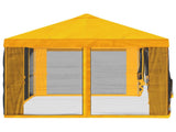 Gazebo Cover with Sidewalls Yellow 600.5 x 300.5 cm Polyester 900442