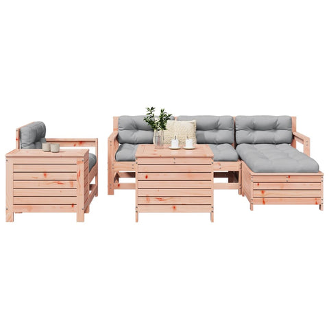 ZNTS 7 Piece Garden Sofa Set Solid Wood Douglas Fir 3250538