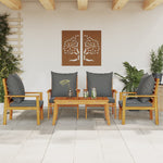 ZNTS 5 Piece Garden Lounge Set with Cushions Solid Wood Acacia 3211805