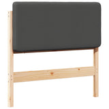 Upholstered Headboard Brown and Dark Grey 75 cm Solid Pine Wood 880099