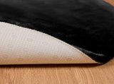 Anti-Slip Faux Rabbit Fur Rug OLITE Black 200 cm Polyester 42021737