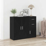 Sideboard Black Oak 91x29.5x75 cm Engineered Wood 862003