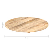 Table Top Solid Mango Wood Round 15-16 mm 80 cm 286003