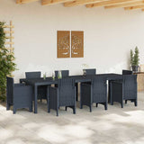 Garden Table Anthracite 300 x 100 x 73 cm Poly Rattan 3378520
