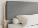 Bed Frame with Upholstered Headboard Light Grey 160 x 200 cm 877894