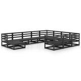 11 Piece Garden Lounge Set Solid Pinewood 3076038
