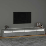 TV Cabinet with LED Lights Concrete Grey 270x35x40 cm 3152749