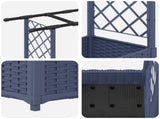 Raised Bed with Trellis and Roof Grey 203 x 40 x 123 cm PP 42032565
