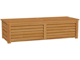 292L Outdoor Storage Box, Wooden Deck Box Garden Storage Container for Balcony, Porch, Poolside, T3398P318721