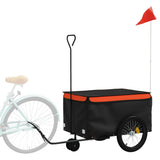 Bike Trailer Black and Orange 30 kg Iron 94096