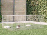 2-Panel Rabbit Cage 110x79x54 cm Galvanised Iron 171568